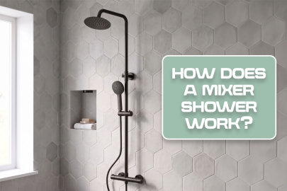 An image showing a Bristan Mixer Shower that is part of the technical guide How Do Mixer Showers Work by heatandplumb.com | Article Image