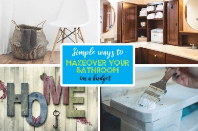 A collection of bathroom makeover images as part of the simple ways to makeover your bathroom on a budget | Article Image