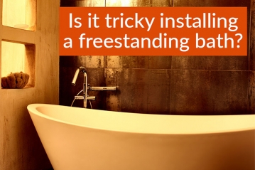 Is it tricky installing a freestanding bath? This image goes with the guide from heatandplumb 
