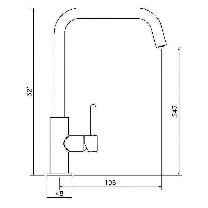 Abode Althia Single Lever Kitchen Sink Mixer Tap - Graphite