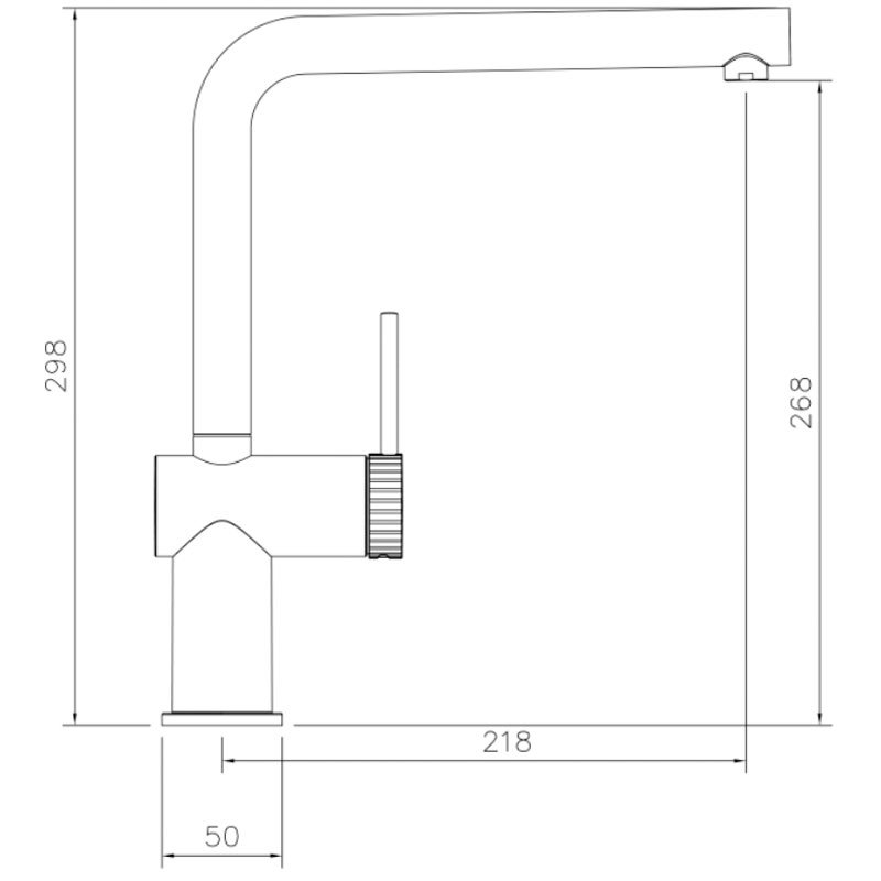 Abode Fraction Kitchen Sink Mixer Tap - Matt Black
