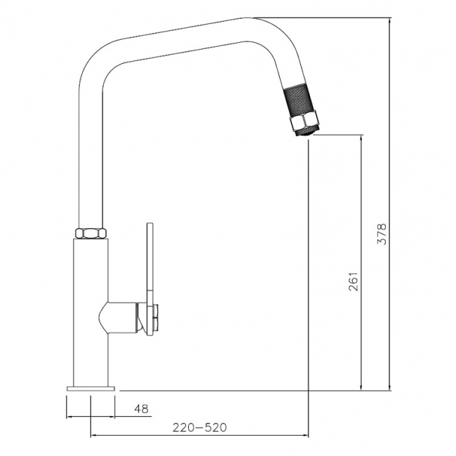 Abode Hex Single Lever Pull Out Kitchen Sink Mixer Tap - Antique Brass/Matt Black