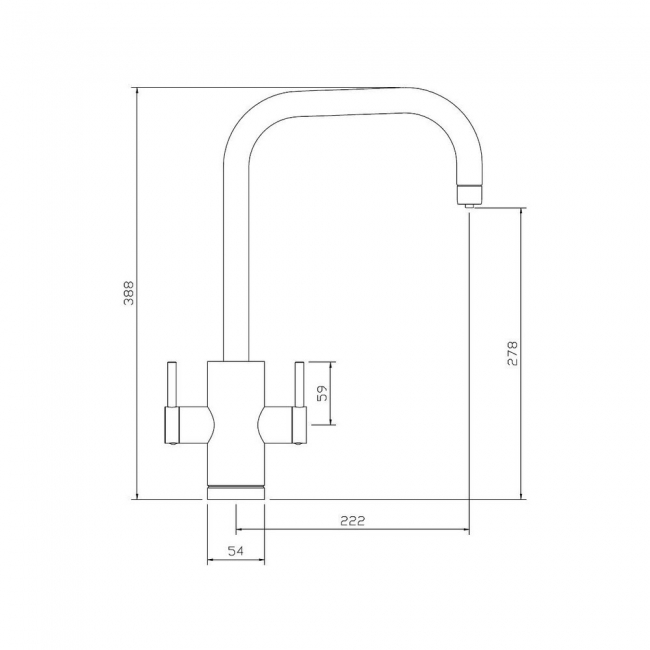 Abode Profile 4 IN 1 Monobloc Kitchen Sink Mixer Tap with Proboil.4E Tank - Matt Black