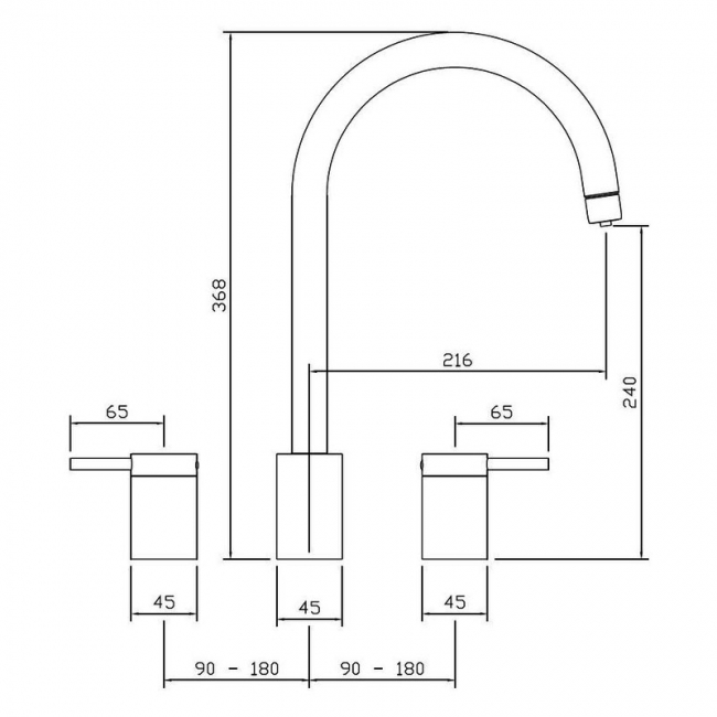 Abode Profile 4 IN 1 3 Part Kitchen Sink Mixer Tap with Proboil.4E Tank - Antique Brass