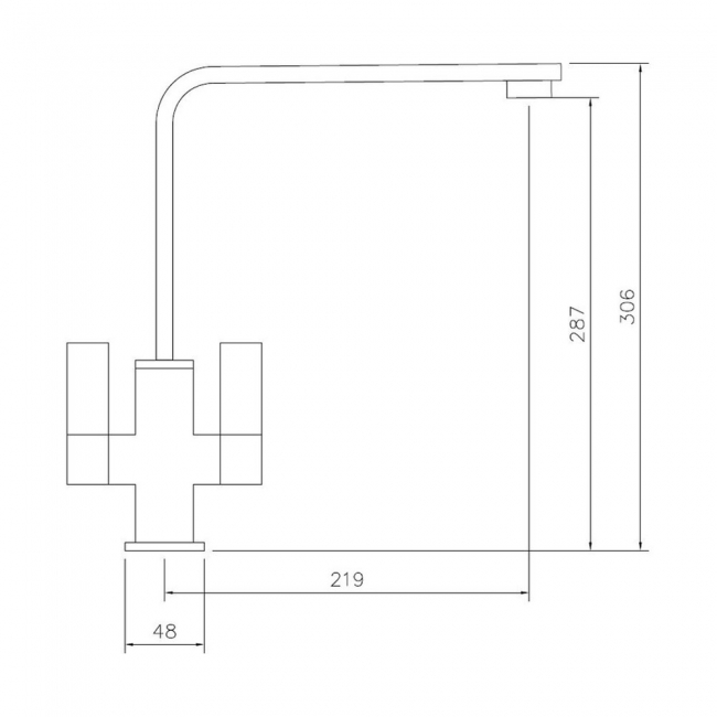 Abode Quantic Monobloc Kitchen Sink Mixer Tap - Brushed Brass