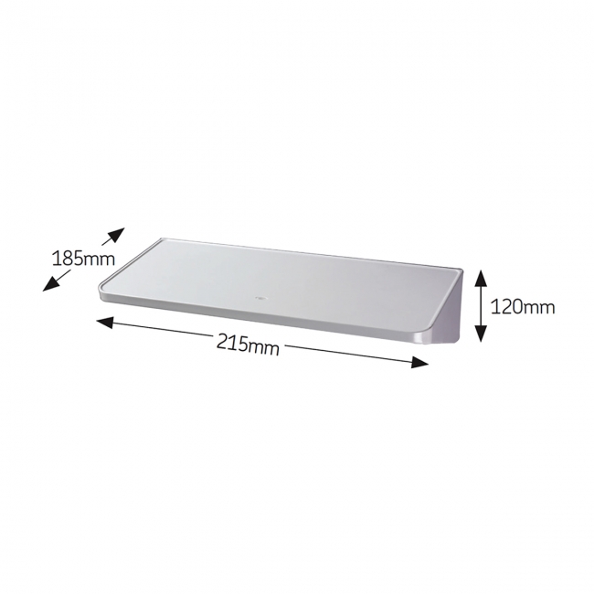 AKW Small Polypropylene Shelf 215mm Wide - White