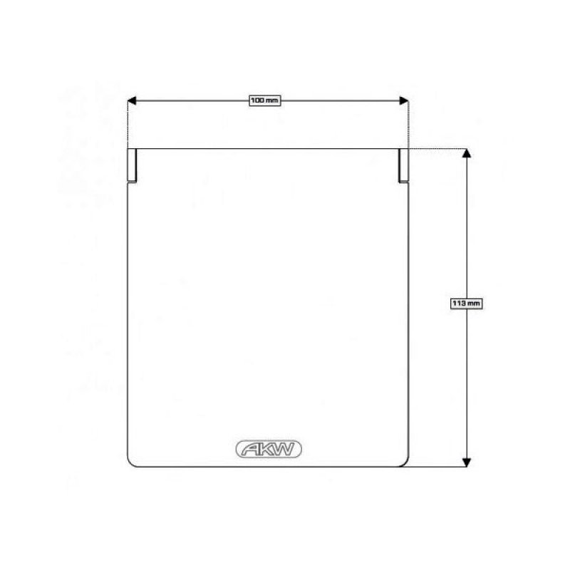 AKW Onyx Small Acrylic Shelf 100mm Wide - Chrome