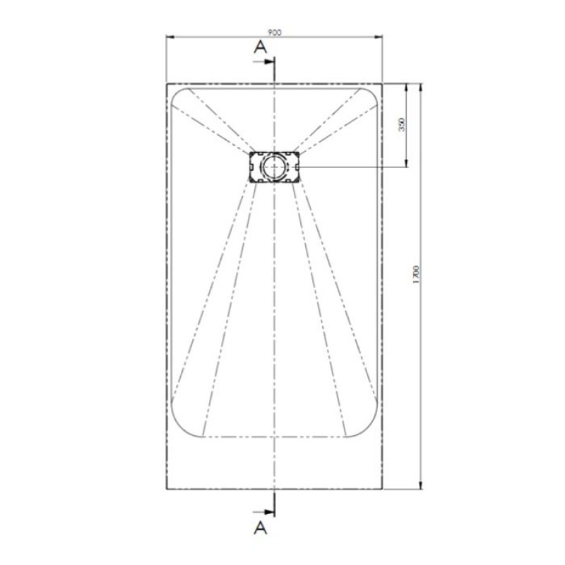 AKW Onyx Shower Tray 1700mm x 900mm 11864