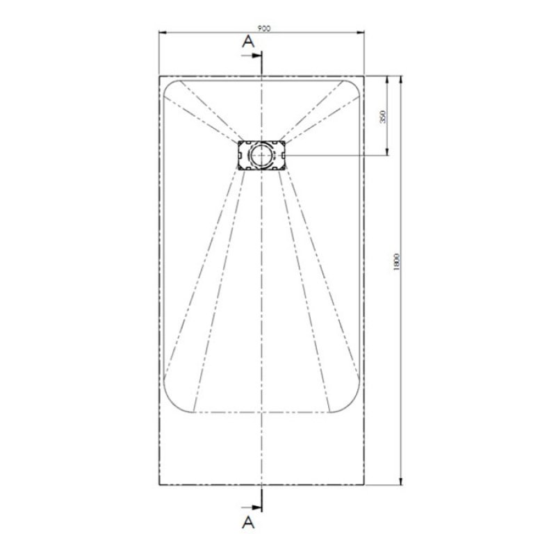 AKW Onyx Shower Tray 1800mm x 900mm 11867