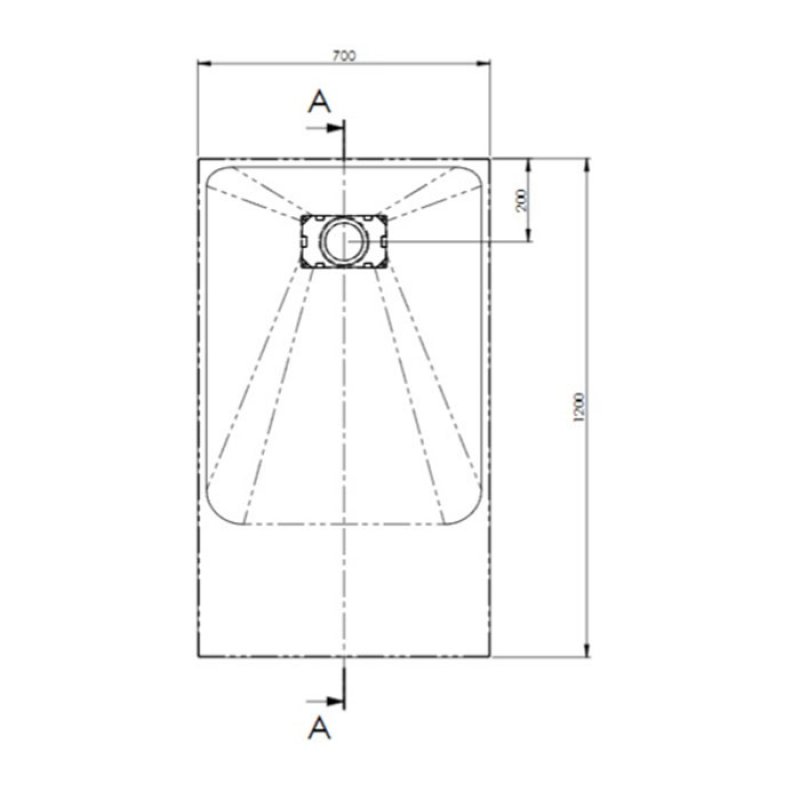 AKW Onyx Shower Tray 1200mm x 700mm 11889