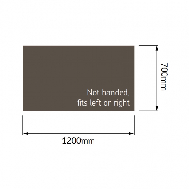 AKW Sulby Unbreachable Floor Rectangular Shower Tray 1200mm x 700mm (inc Waste)