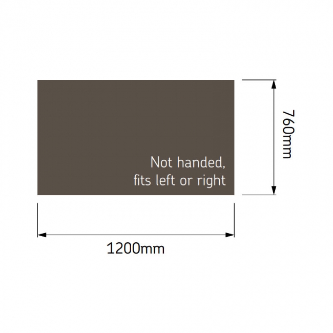 AKW Sulby Unbreachable Floor Rectangular Shower Tray 1200mm x 760mm (inc Waste)