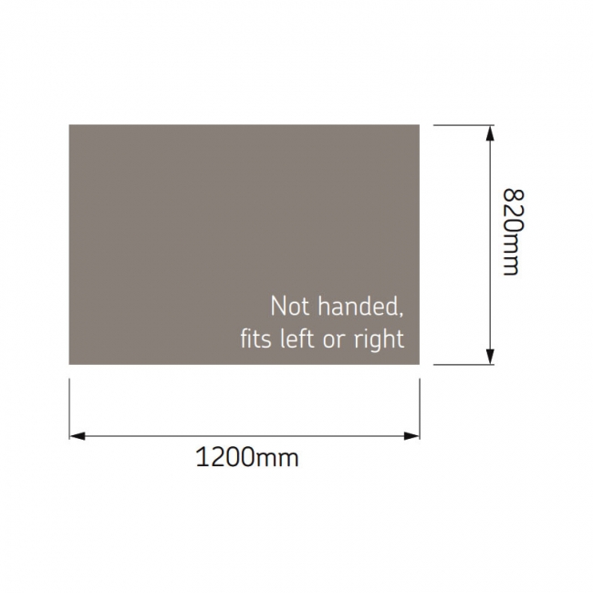 AKW Sulby Unbreachable Floor Rectangular Shower Tray 1200mm x 820mm (inc Waste)