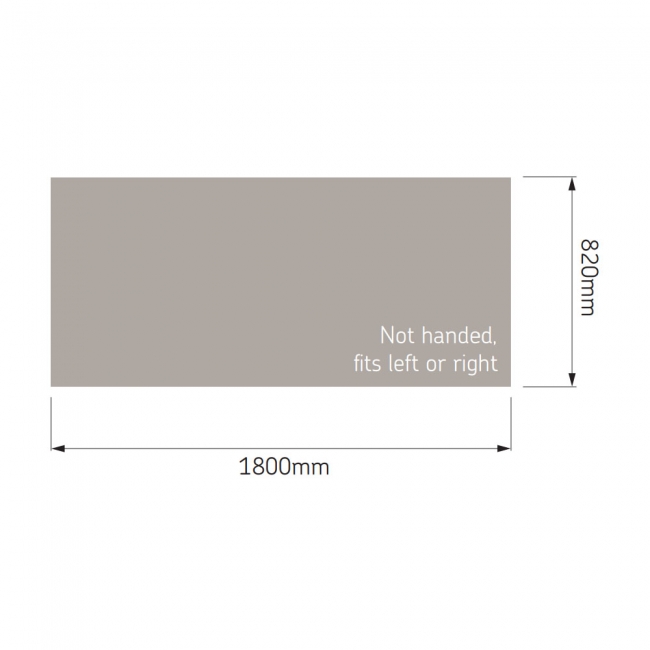 AKW Sulby Unbreachable Floor Rectangular Shower Tray 1800mm x 820mm (inc Waste)