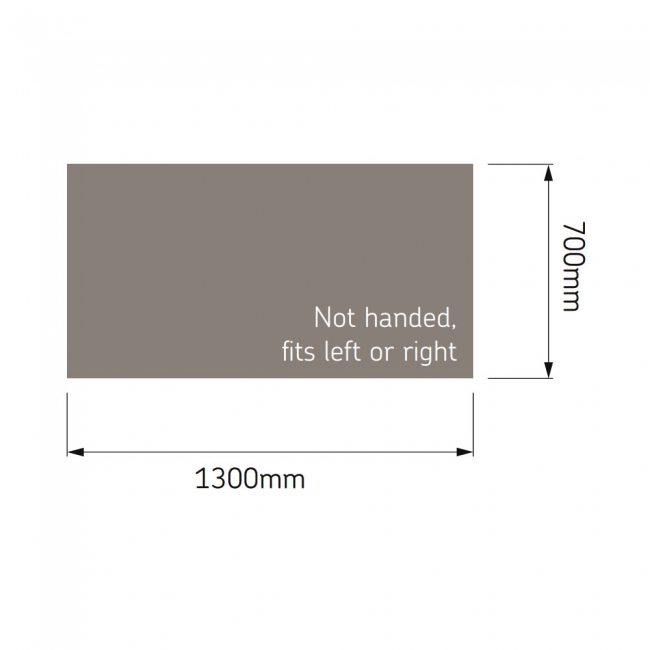 AKW Sulby Unbreachable Floor Rectangular Shower Tray 1300mm x 700mm x 110mm (inc Waste)