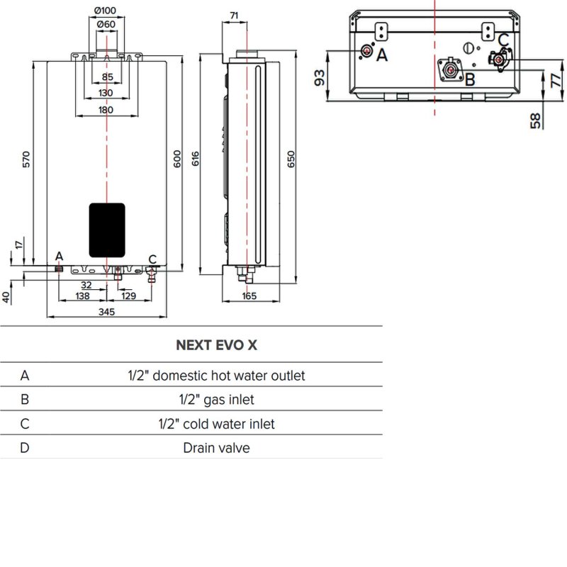 Ariston Next Evo X Gas Instantaneous Water Heater - 11 LPG