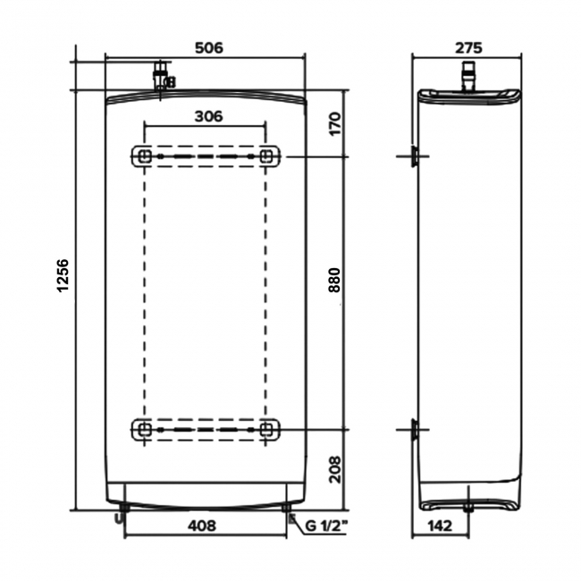 Ariston Velis Pro 80L Unvented Electric Water Heater with Kit 1.5Kw