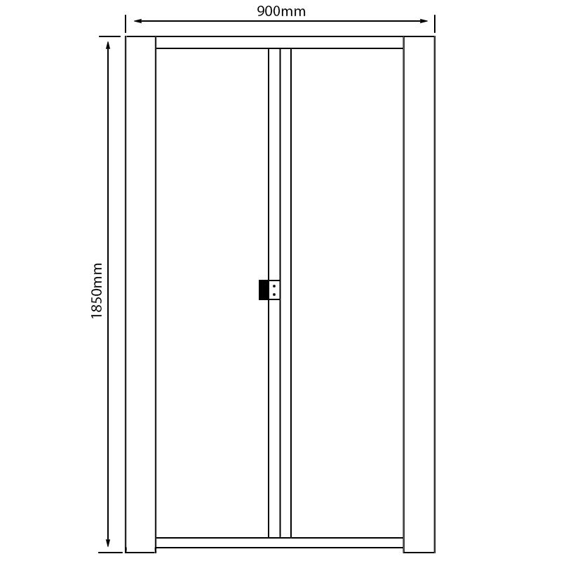 Arley Ralus 6 Bi-Fold Shower Door 900mm Wide - 6mm Glass
