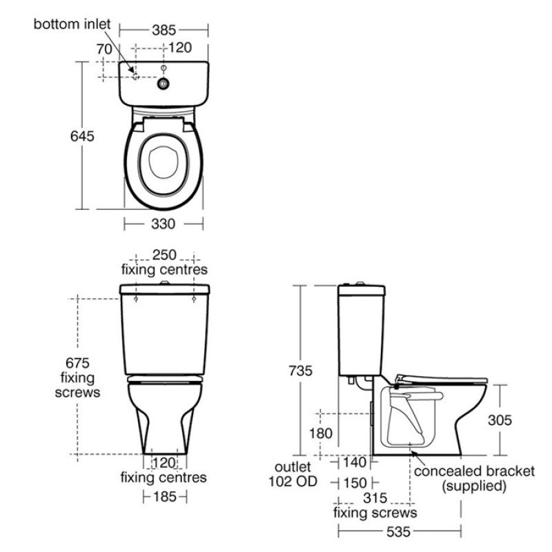Armitage Shanks Contour 21 Toilet S304601+S306401 Close Coupled White