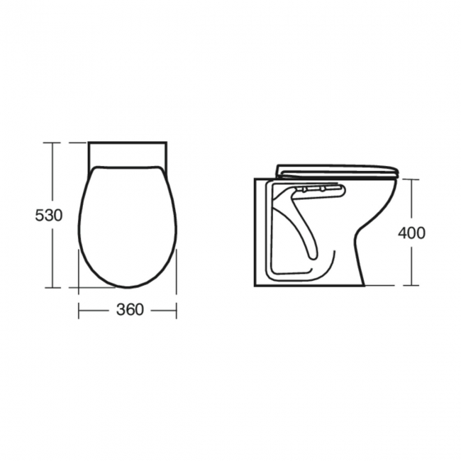 Armitage Shanks Sandringham 21 Back to Wall Toilet (inc Standard Seat)