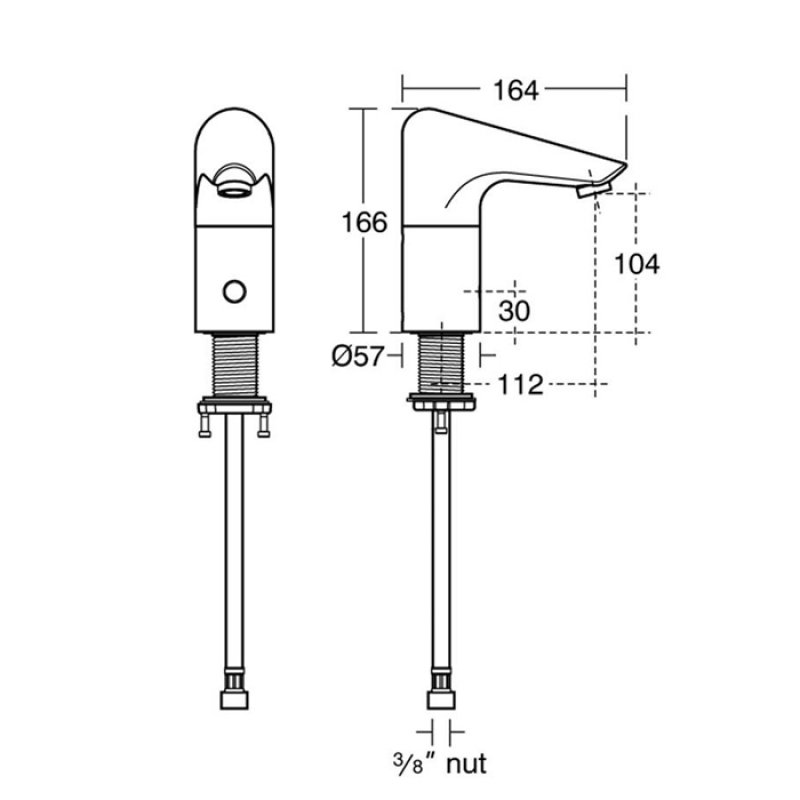 Armitage Shanks Sensorflow 21 Electronic Sensor Control Basin Mixer Tap - Chrome