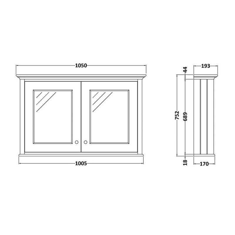 Bayswater Bathroom BAYF431 1050mm Matt Black