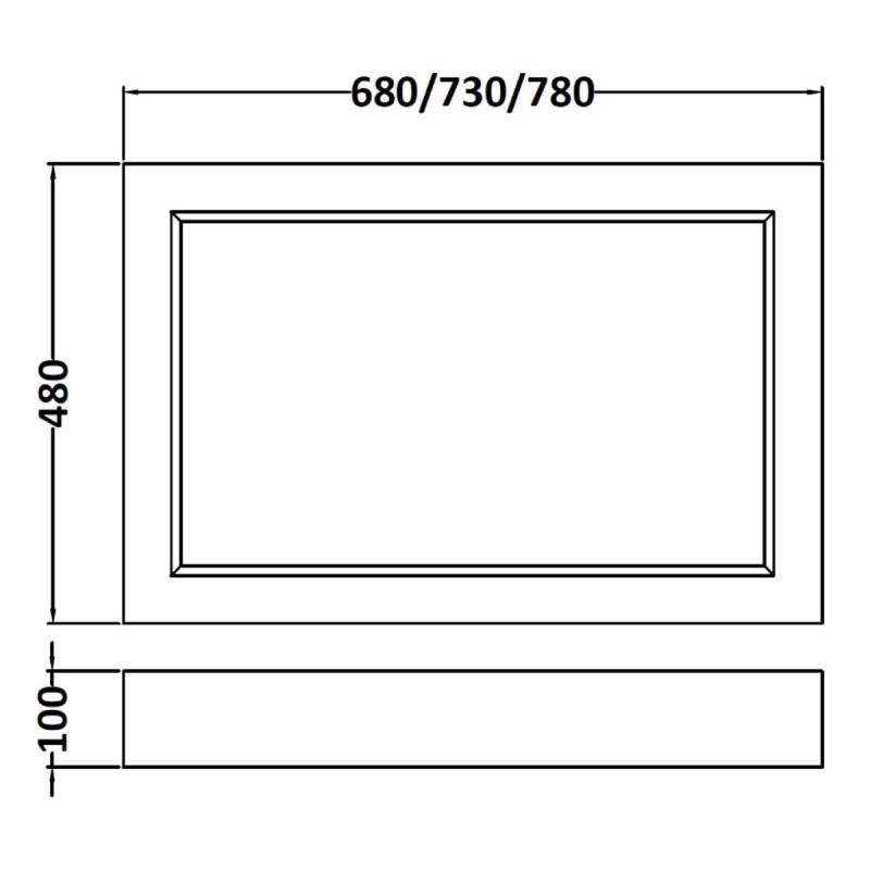 Bayswater Stiffkey Blue MDF Bath End Panel 560mm H x 750mm W
