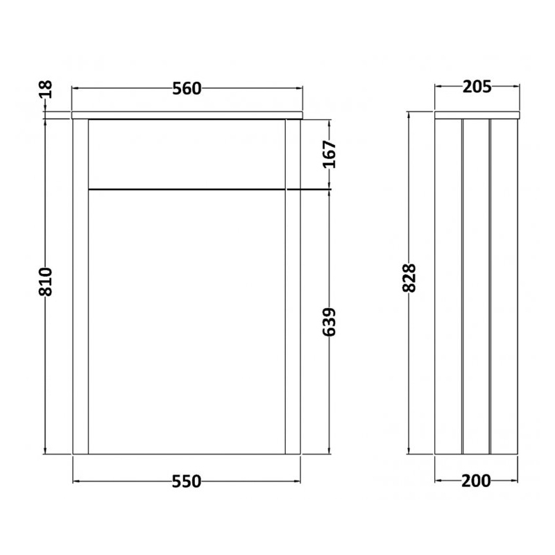 Bayswater Stiffkey Blue WC Toilet Unit 550mm Wide