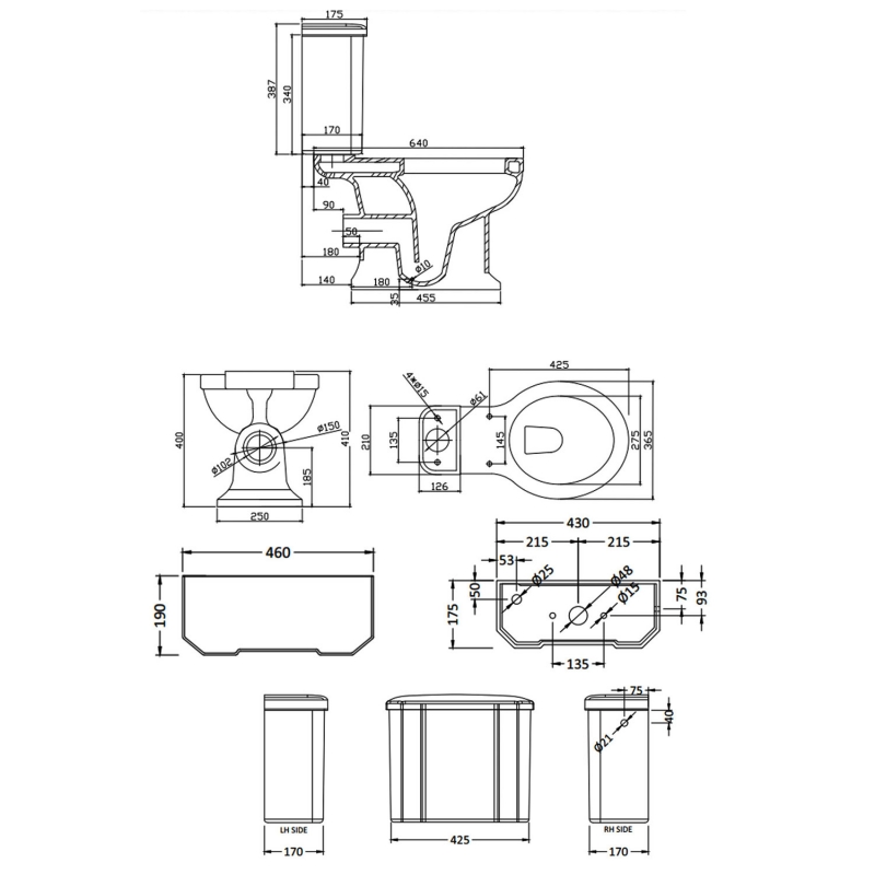 Bayswater Victrion Toilet VCT001+VCCC101 Close Coupled White Gloss