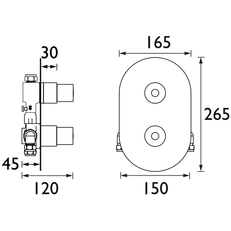 Bristan Artisan Shower Valve AR3 SHCVO C Concealed Chrome