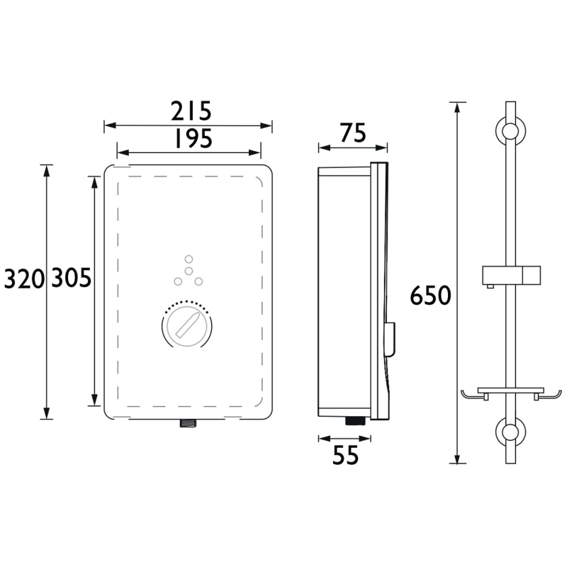 Bristan Bliss Electric Shower 10.5kw - White