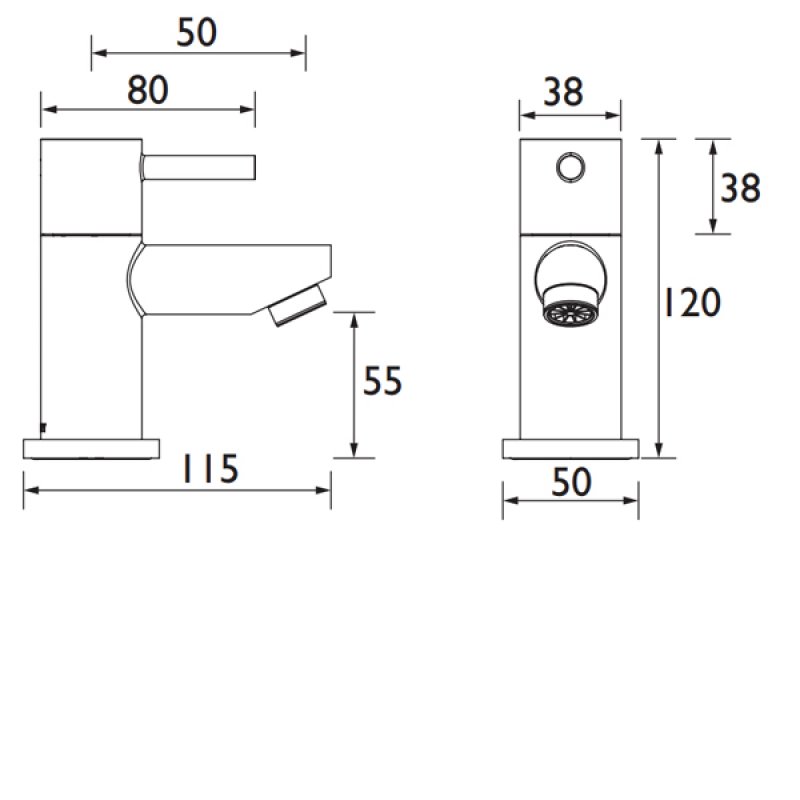 Bristan BTZ BSM C Blitz Mitigeur Bain/douche Chromé