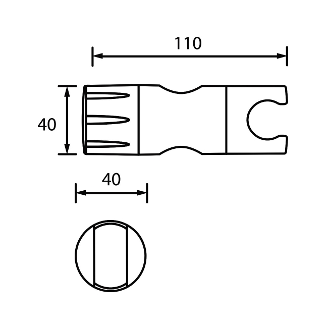 Bristan Casino Slider Bracket with Twist Lever - Chrome
