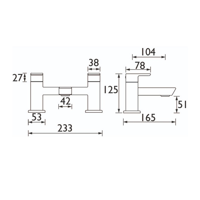 Bristan Cobalt Bath Filler Tap - Chrome