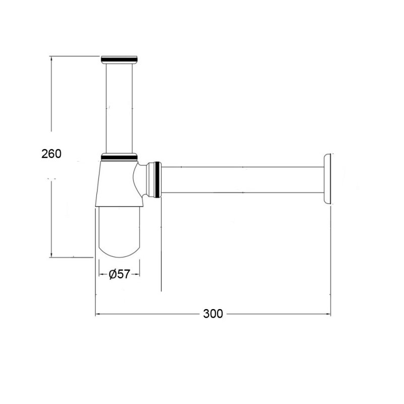 Bristan Luxury Basin Bottle Trap - Chrome