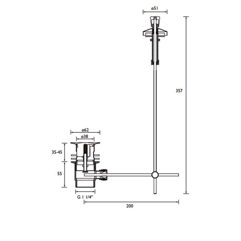 Bristan Round Pop Up Basin Waste Chrome - Slotted