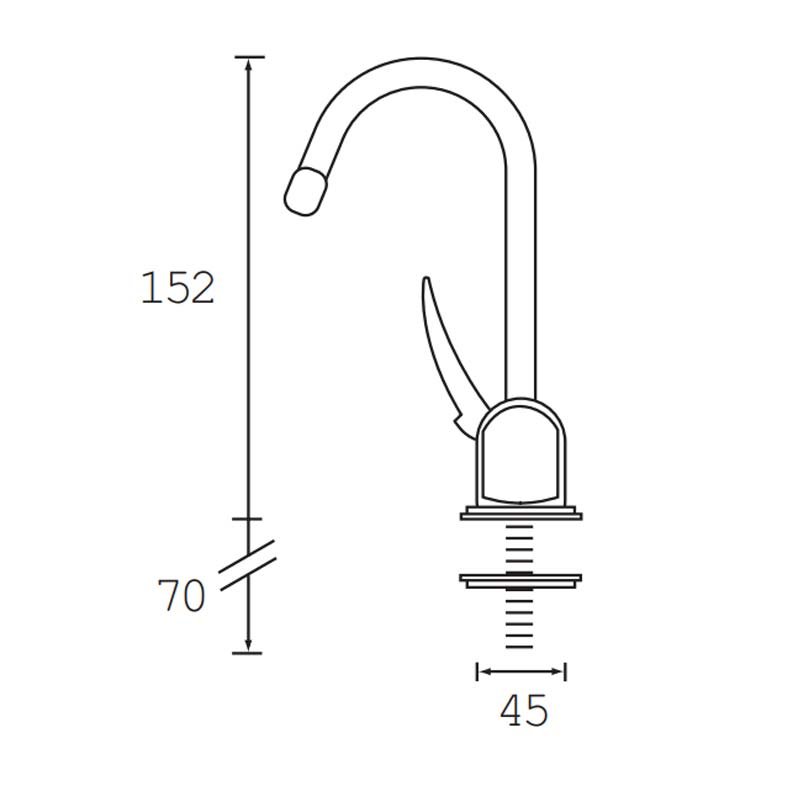 Bristan Empura 6 Inch Water Filter - Chrome Plated