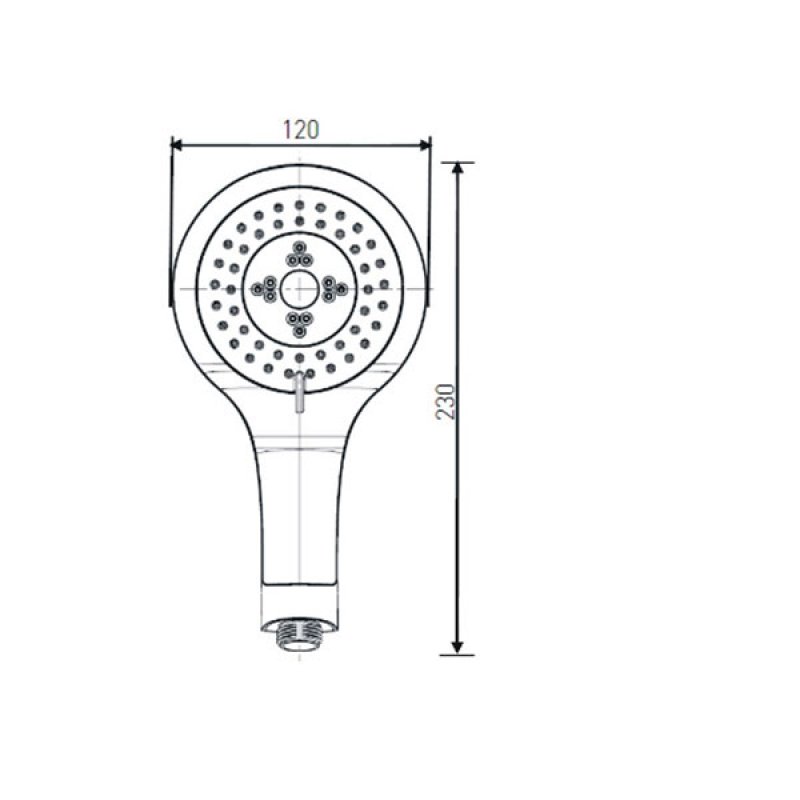 Bristan Evo Shower Handset Multi Function EVC HAND04 WC