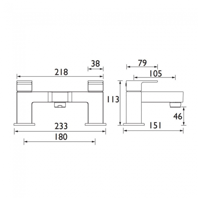 Bristan Frenzy Bath Filler Tap - Chrome
