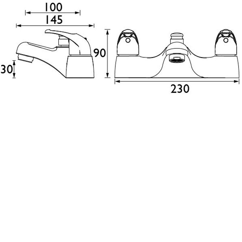 Bristan Java Bath Shower Mixer J BSM C Deck Mounted Chrome