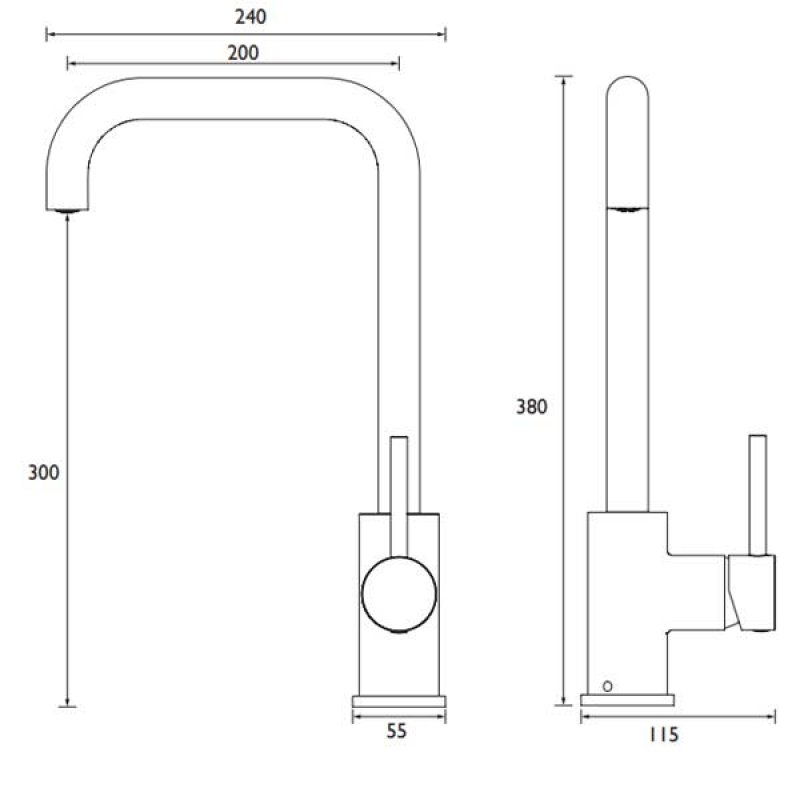 Bristan Lemon EasyFit Mono Kitchen Sink Mixer Tap - Chrome