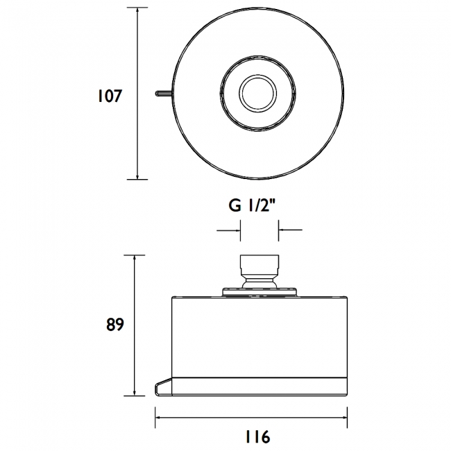 Bristan Mini Multi Function Fixed Shower Head 110mm Diameter - Chrome