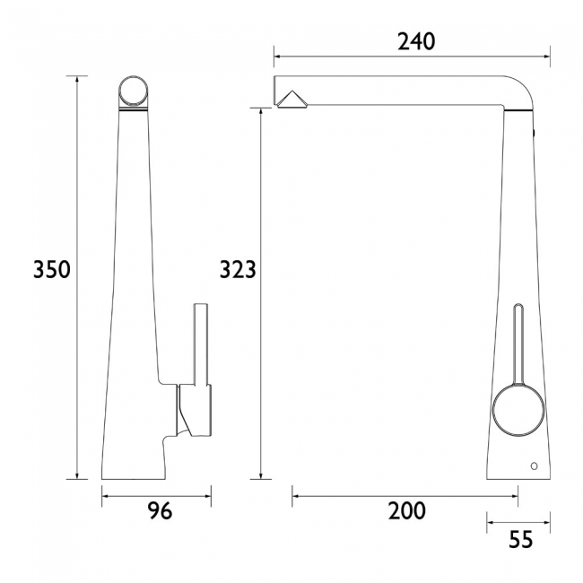 Bristan Pine EasyFit Kitchen Sink Mixer Tap - Brushed Brass