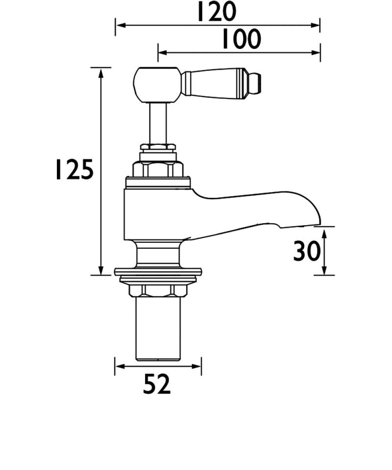 Bristan Renaissance Bath Taps (Pair) RS2 3/4 C Deck Mounted Chrome