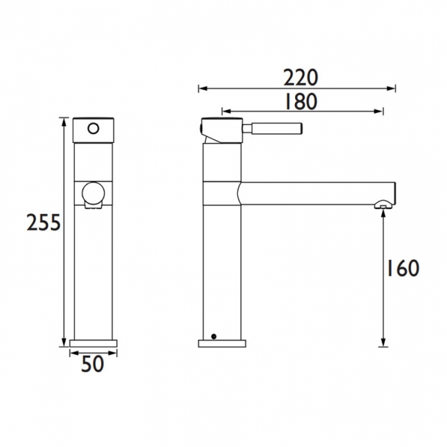 Bristan Vegas EasyFit Mono Kitchen Sink Mixer Tap - Chrome