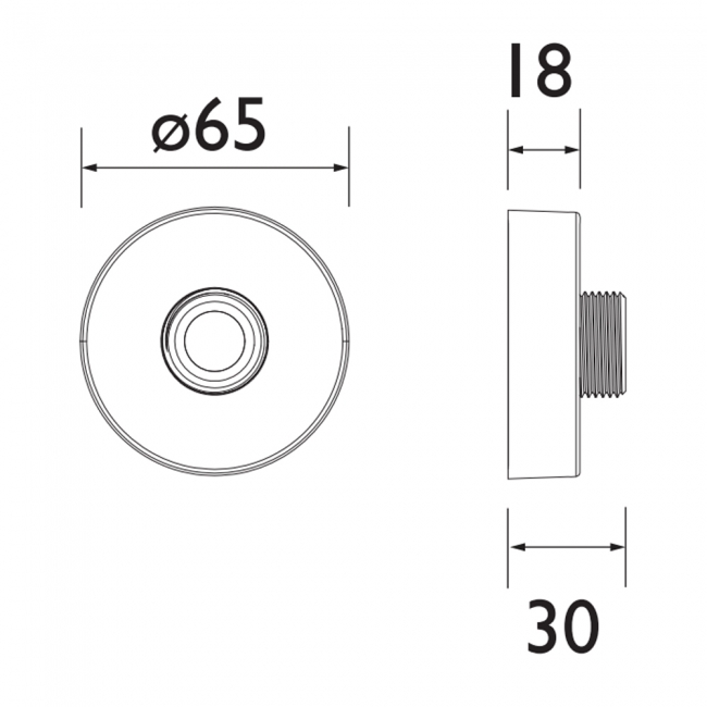 Bristan Wall Mount Fixings Chrome Plated