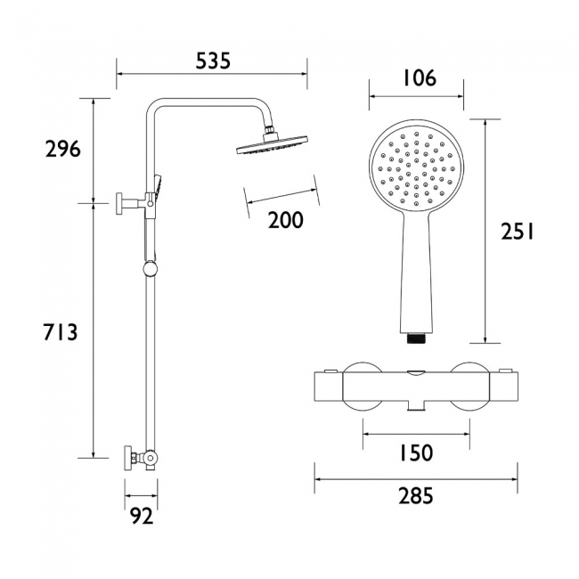 Bristan Zing2 Shower ZI SHXDIVSMFF C Outlet Chrome