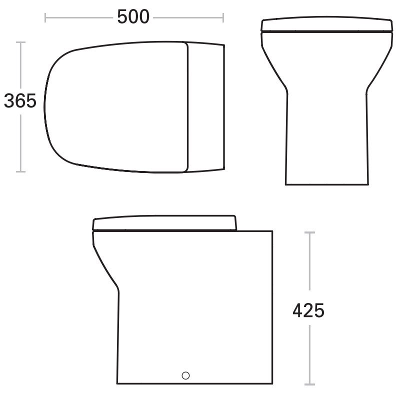 Britton My Home Back to Wall Toilet 500mm Projection - Soft Close Seat