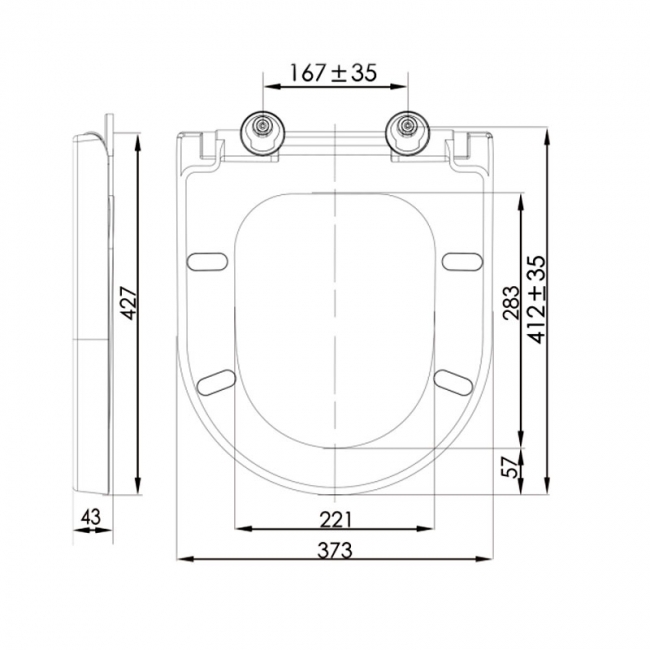 Delphi Angel Soft Close Standard Toilet Seat - White