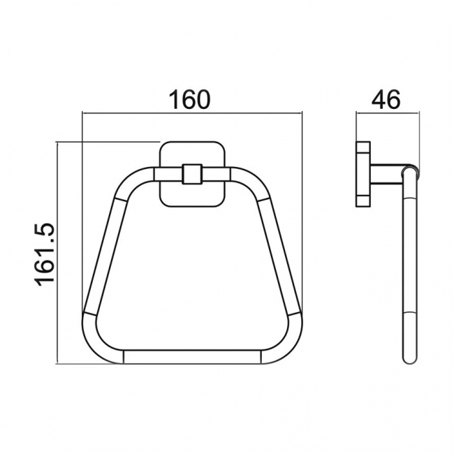 Delphi Wall Mounted Towel Ring - Brushed Brass